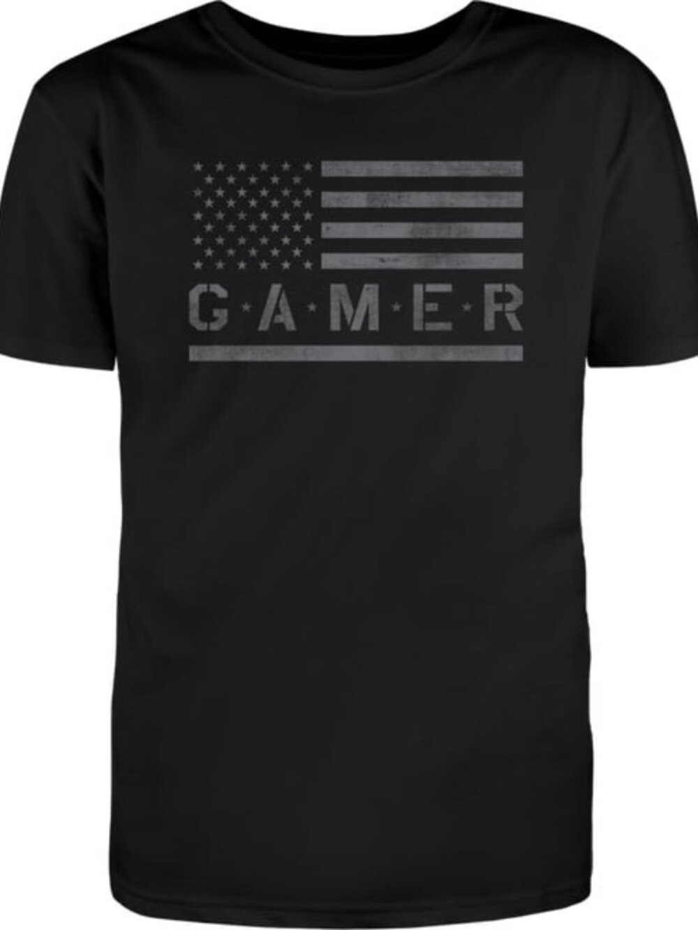 Geeket USA Gamer Black Unisex Short Sleeve T-Shirt GameStop Exclusive SMALL